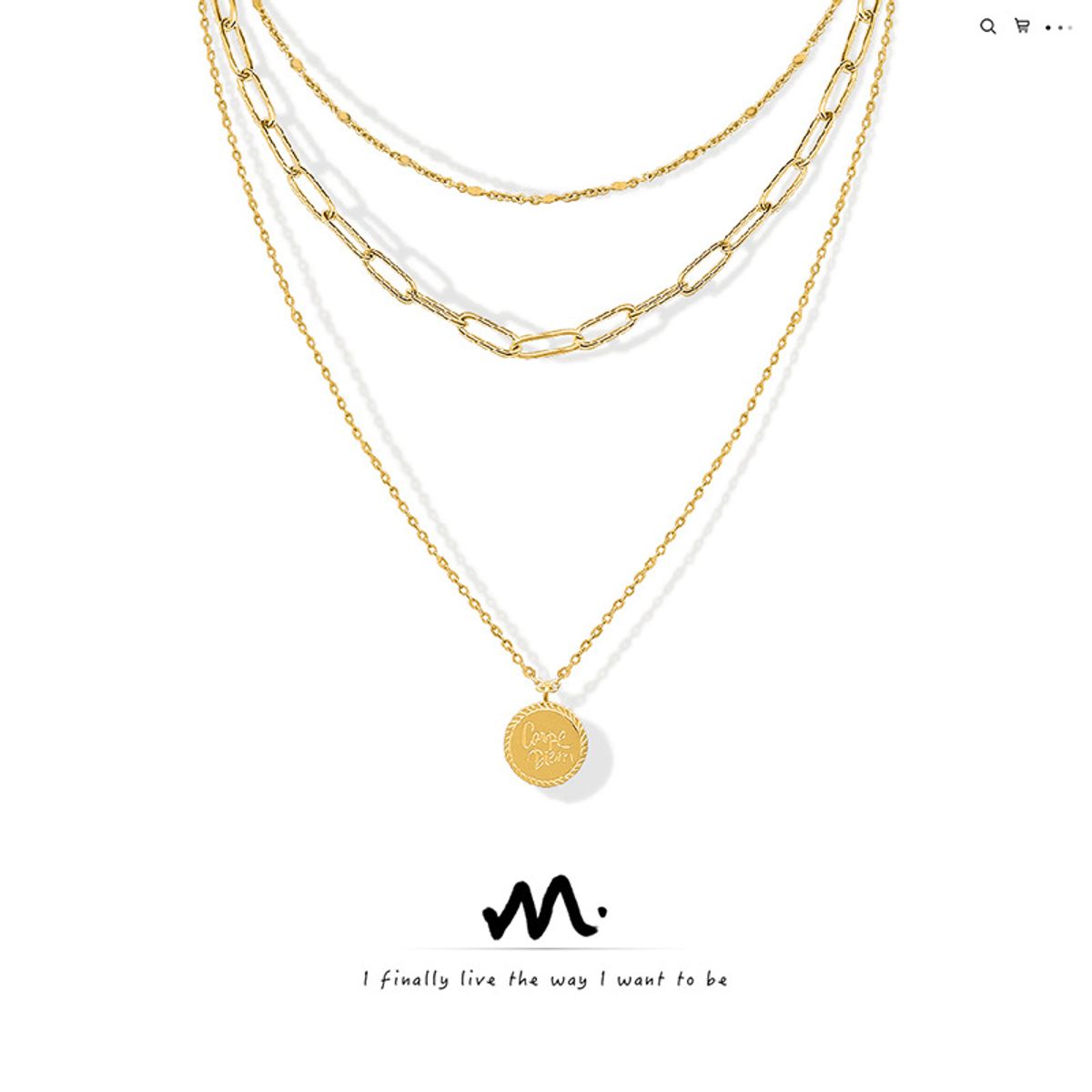 TIOZONEY - Collares de capas chapados en oro