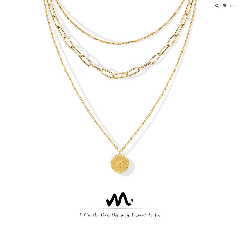 TIOZONEY - Collares de capas chapados en oro