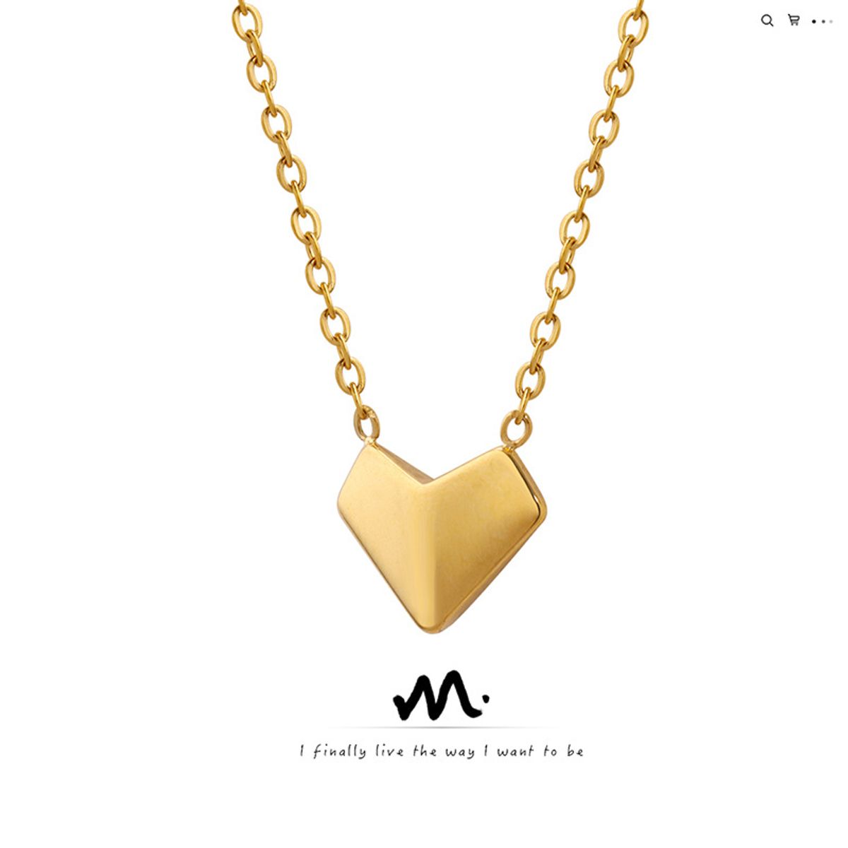 TIOZONEY - Collar con colgante de corazón
