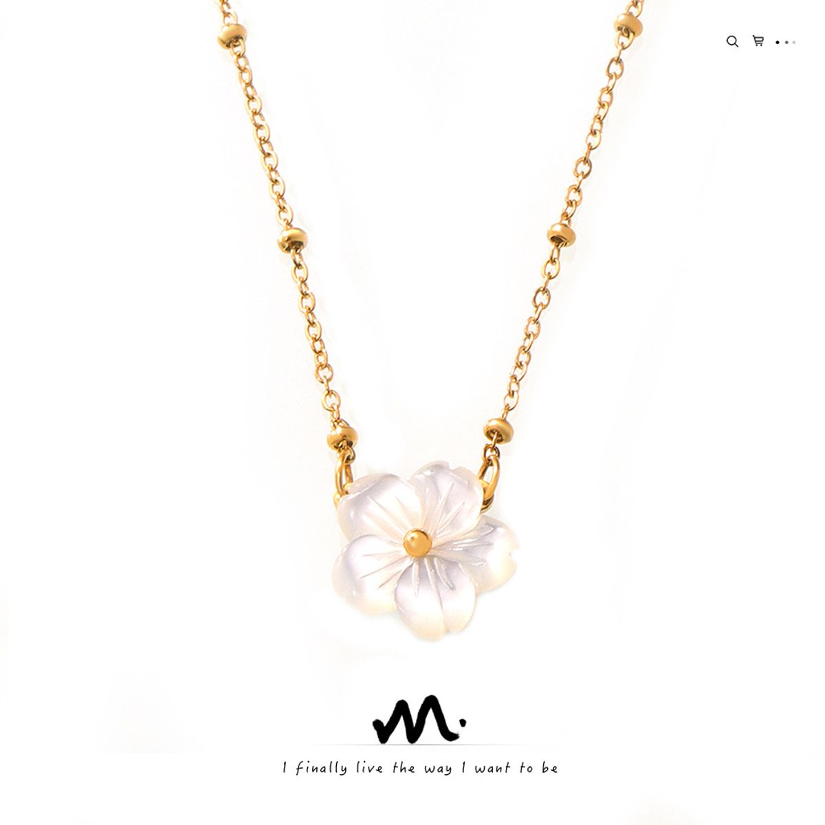 TIOZONEY - Colgante Flor Collar Mujer