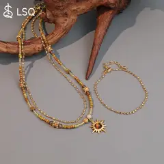 TIOZONEY - Collares de sol en capas bohemias