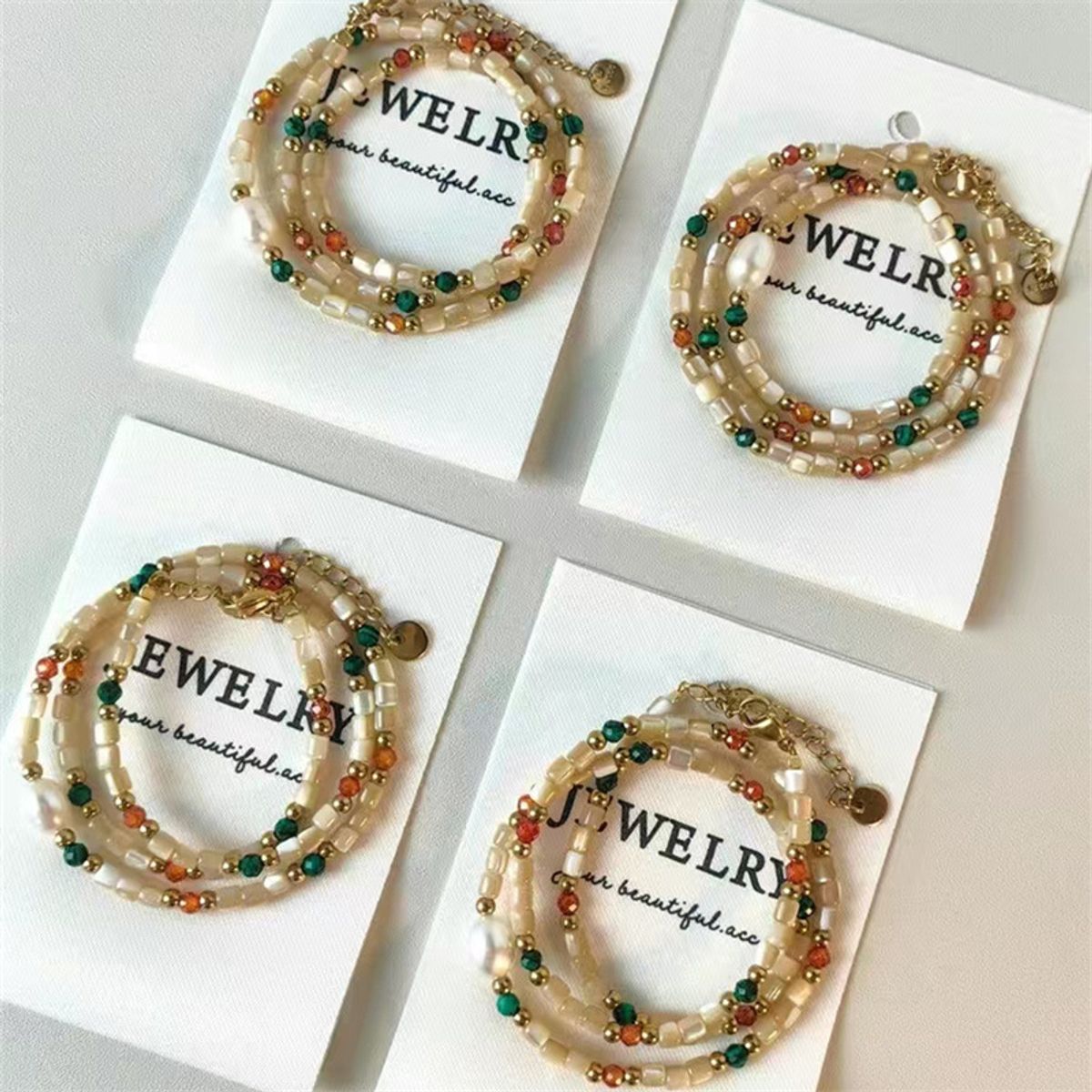 TIOZONEY - Collar de cuentas de colores para mujer