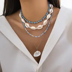 TIOZONEY - Collar de perlas de imitación para mujer