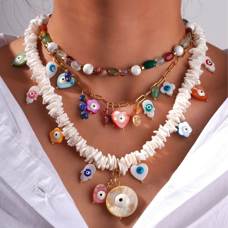 TIOZONEY - Conjunto de collar de perlas de piedra natural