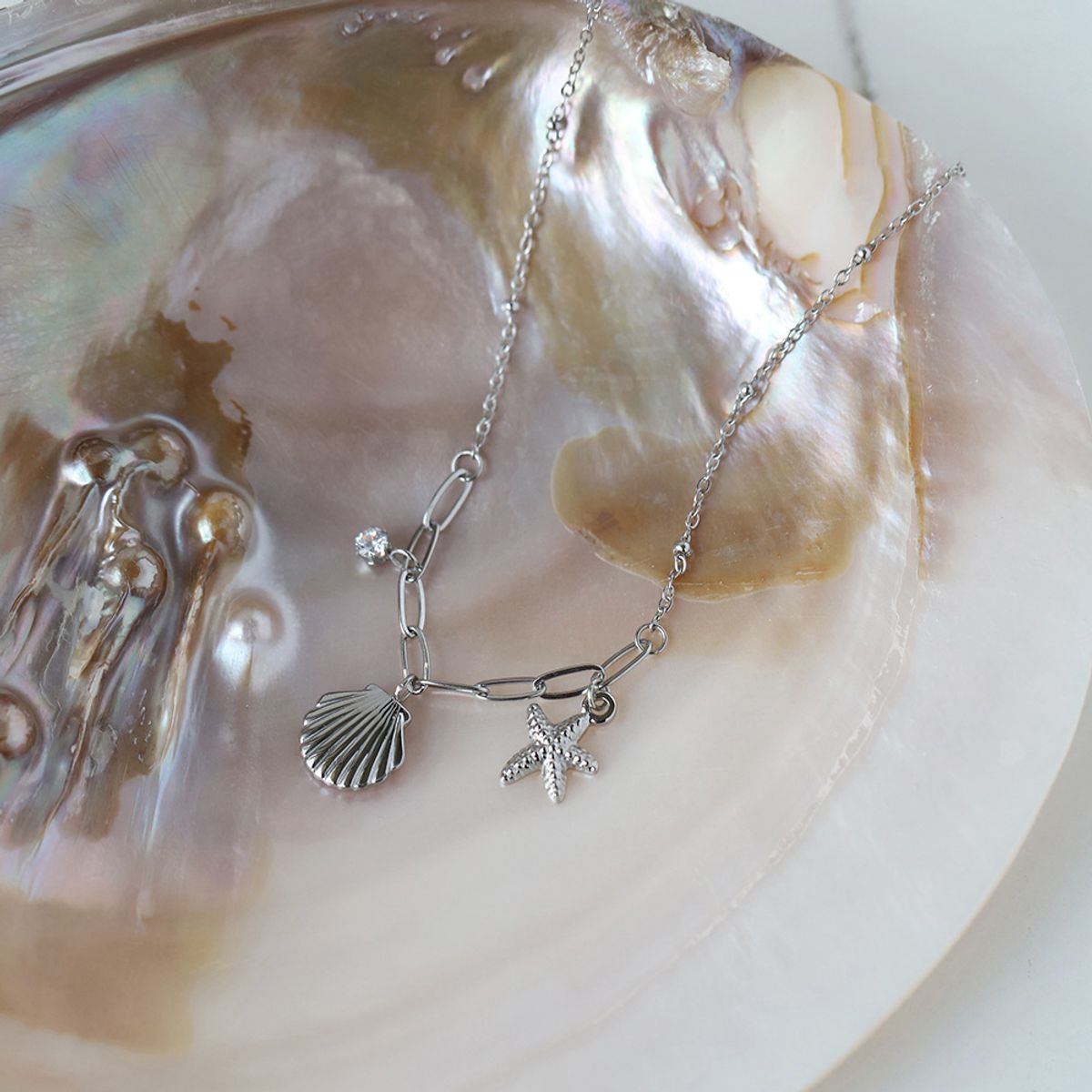 TIOZONEY - Collar bañado en Plata 925 para mujer