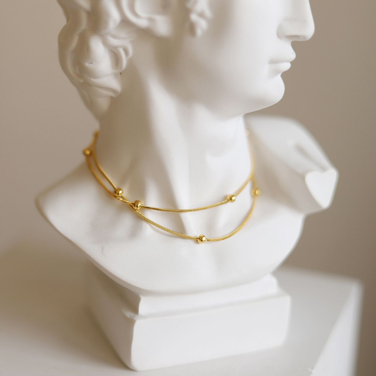 TIOZONEY - Bañado en oro Collar de moda para mujeres