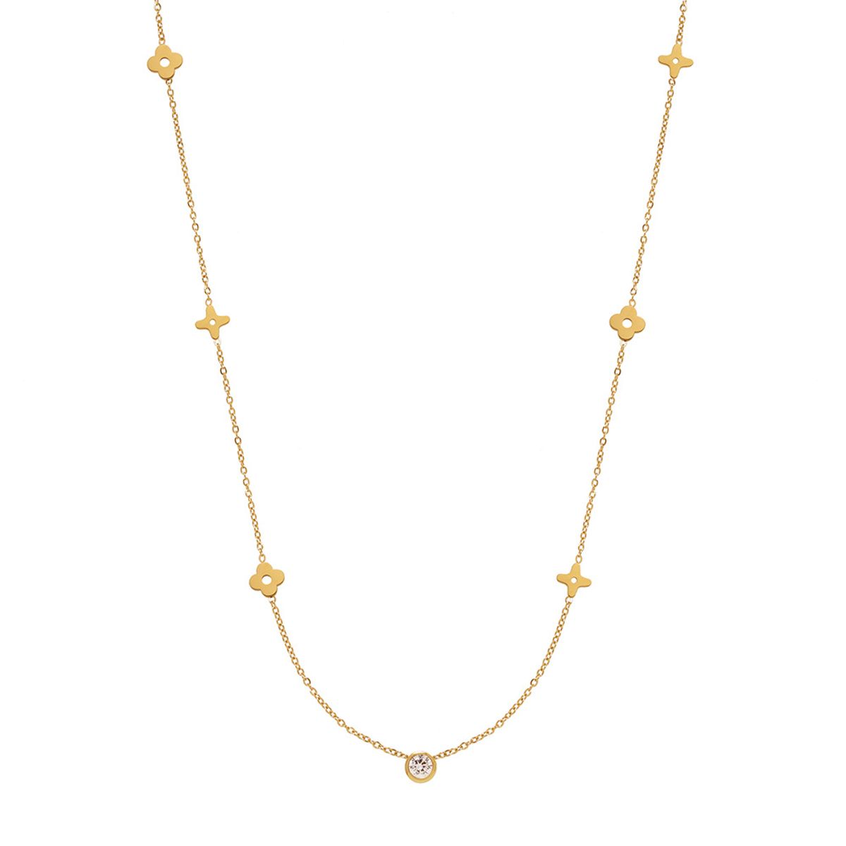 TIOZONEY - Bañado en oro Collar de moda para mujeres