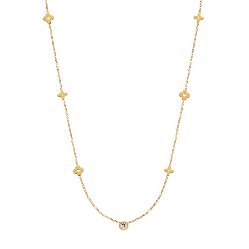 TIOZONEY - Bañado en oro Collar de moda para mujeres