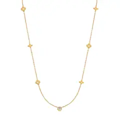 TIOZONEY - Bañado en oro Collar de moda para mujeres