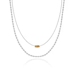 TIOZONEY - Collar bañado en Plata 925 para mujer