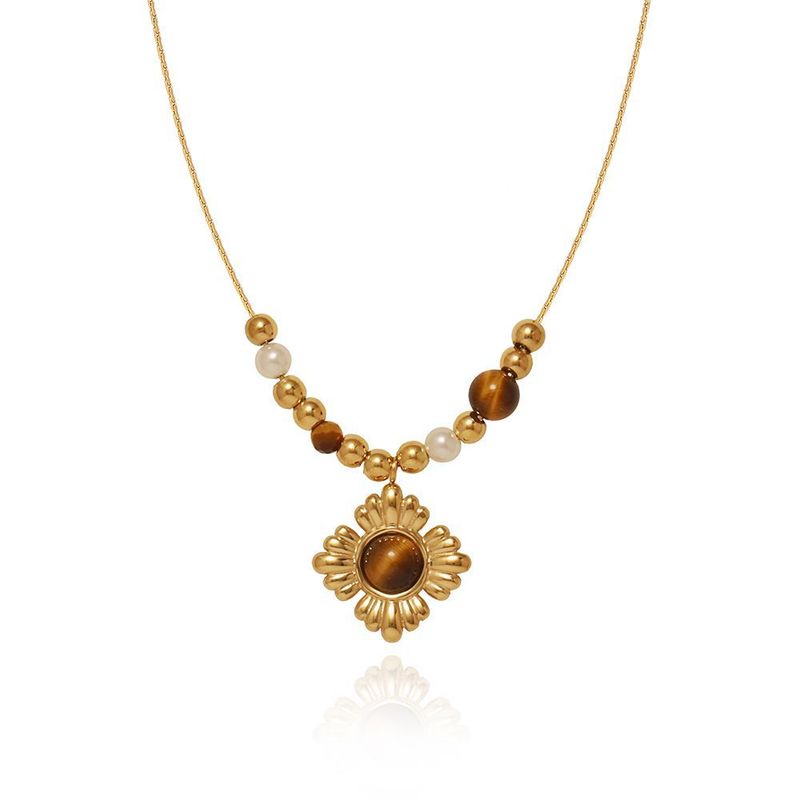 TIOZONEY - Bañado en oro Collar de moda para mujeres