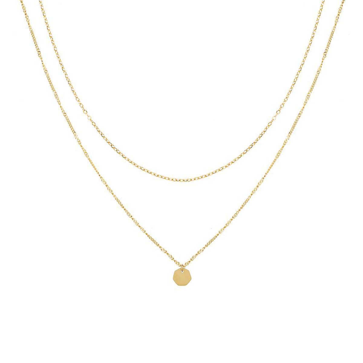 TIOZONEY - Bañado en oro Collar de moda para mujeres