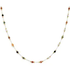 TIOZONEY - Collar de cuentas doradas para mujer