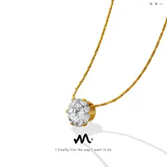 TIOZONEY - Collar de circonitas para mujer