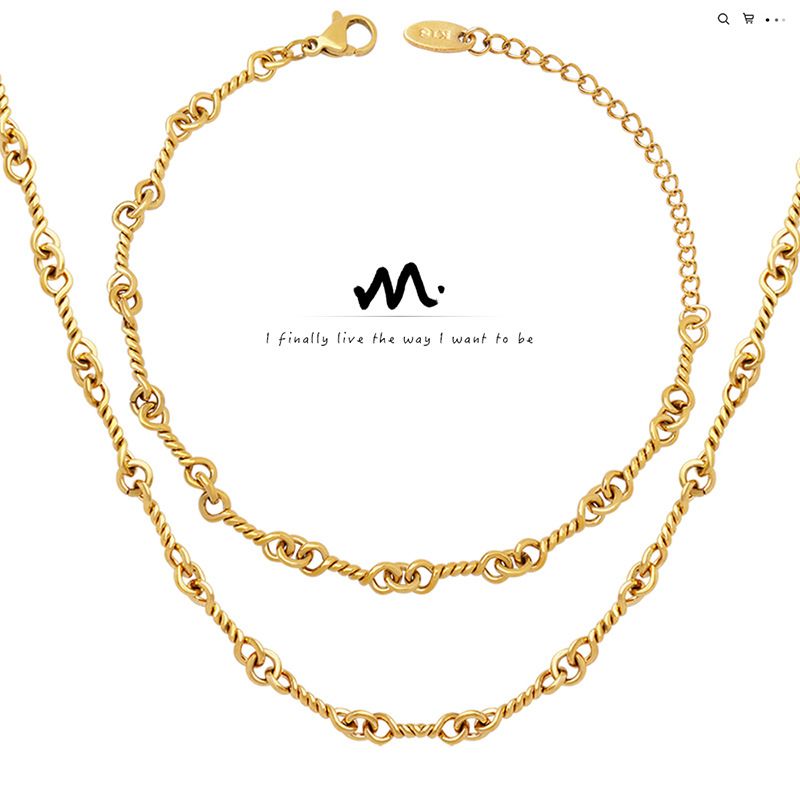 TIOZONEY - Collar de latón para mujer