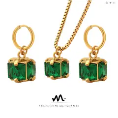 TIOZONEY - Conjunto de collar y pendientes para mujer