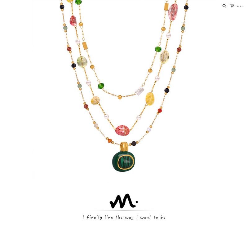 TIOZONEY - Collar de cuentas multicolor de 18 pulgadas