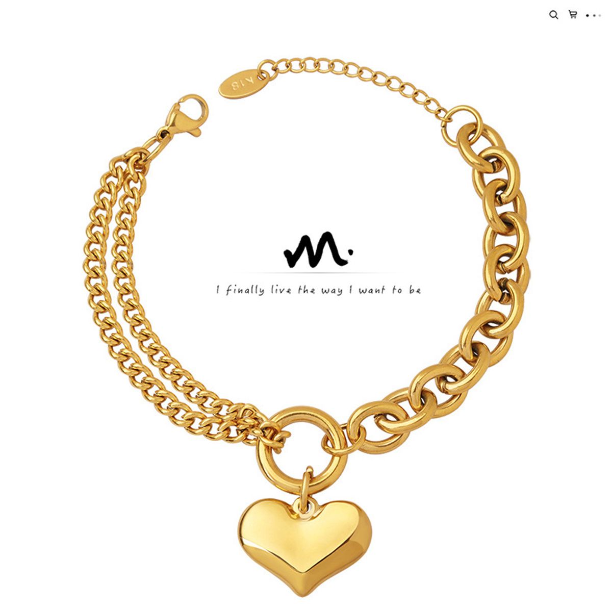 TIOZONEY - Pulsera de corazón de amor para mujeres