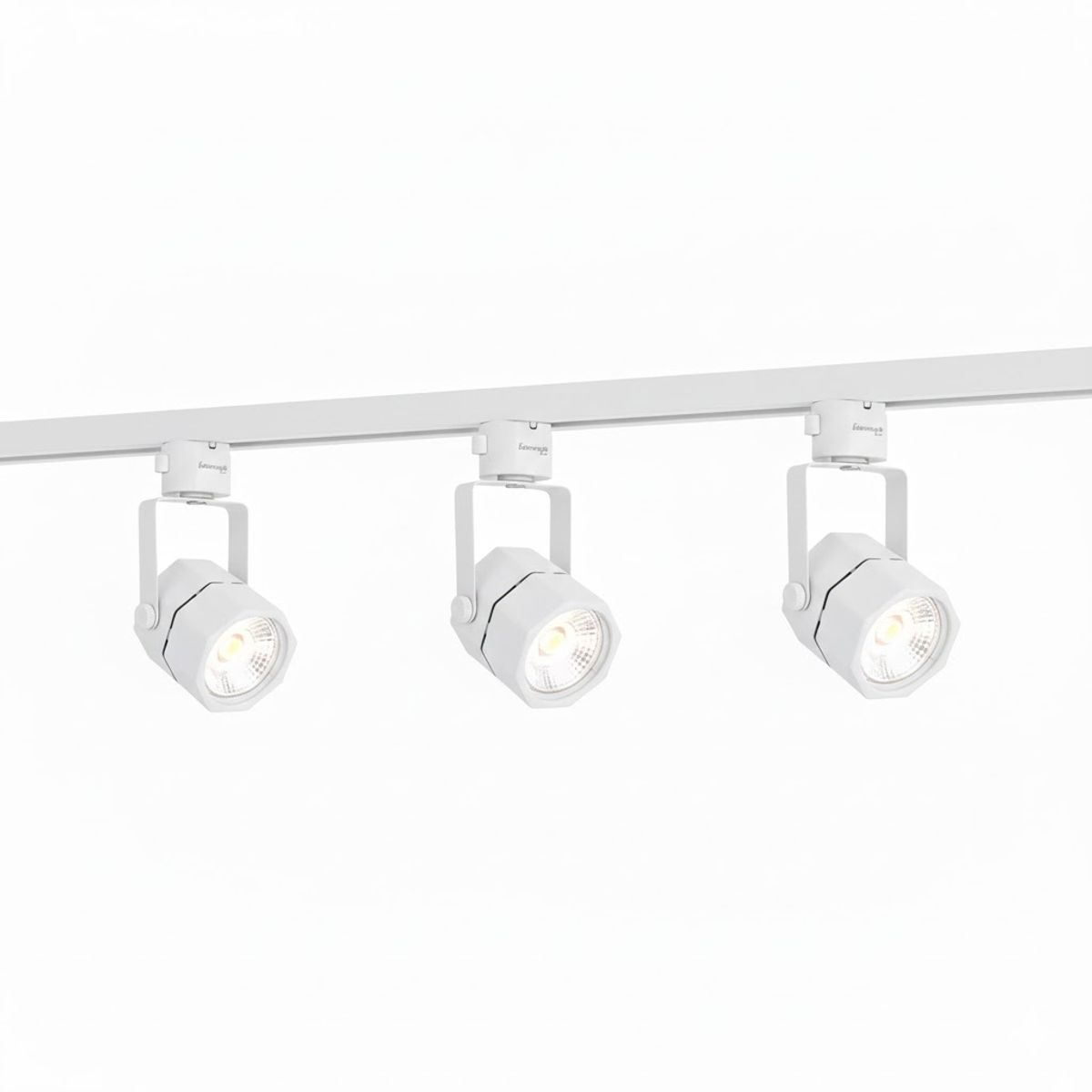 MEGABRIGHT - Lámpara 3 Focos Blancos Hexagonal Luz Neutra con Riel de 1 Metro