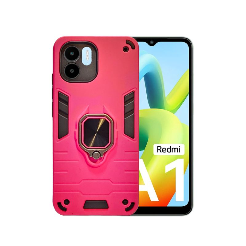 GENERICO - CARCASA ANILLO ANTIGOLPE PARA CELULAR XIAOMI REDMI A1 Y A2 FUCSIA