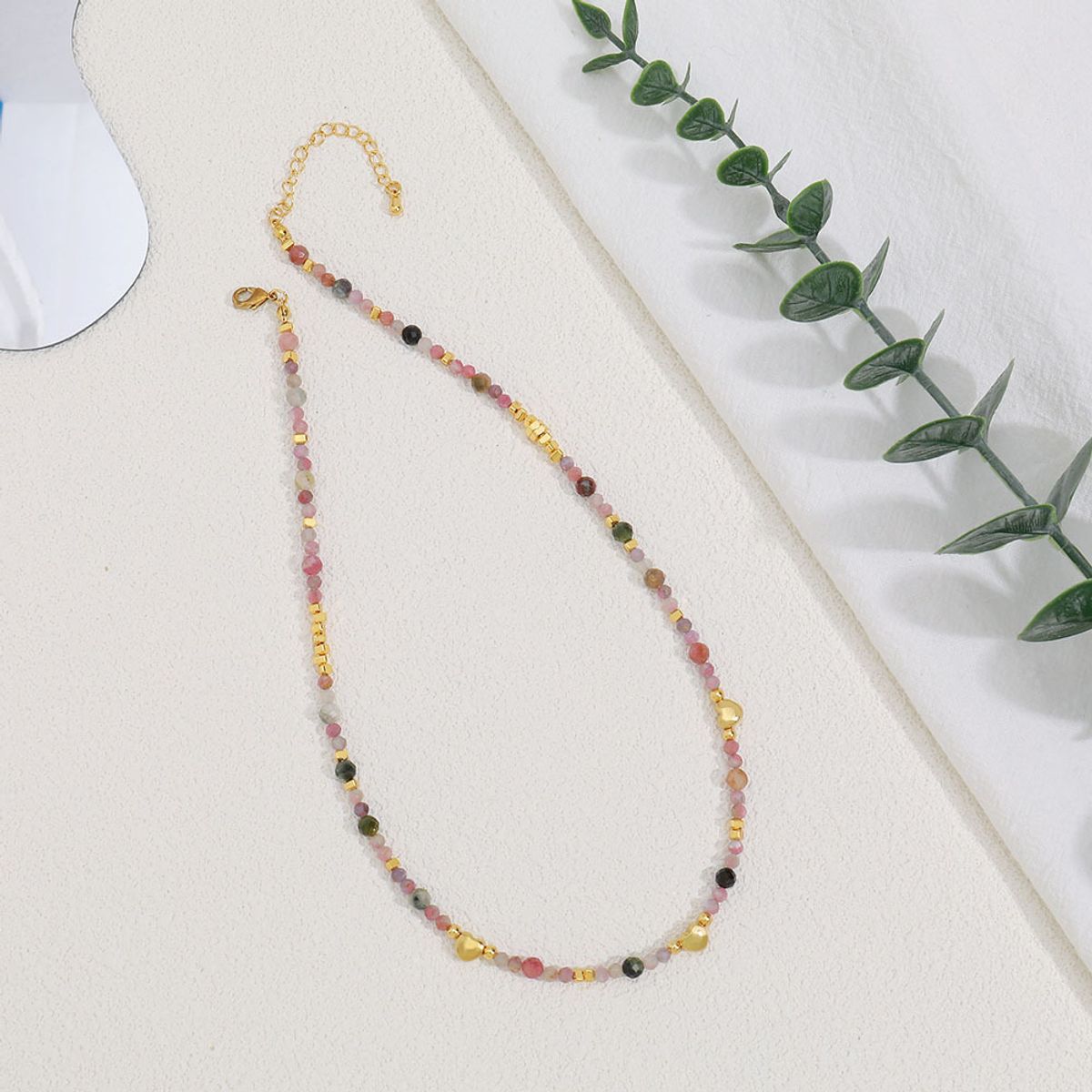 TIOZONEY - Collar de cuentas de piedras naturales de colores