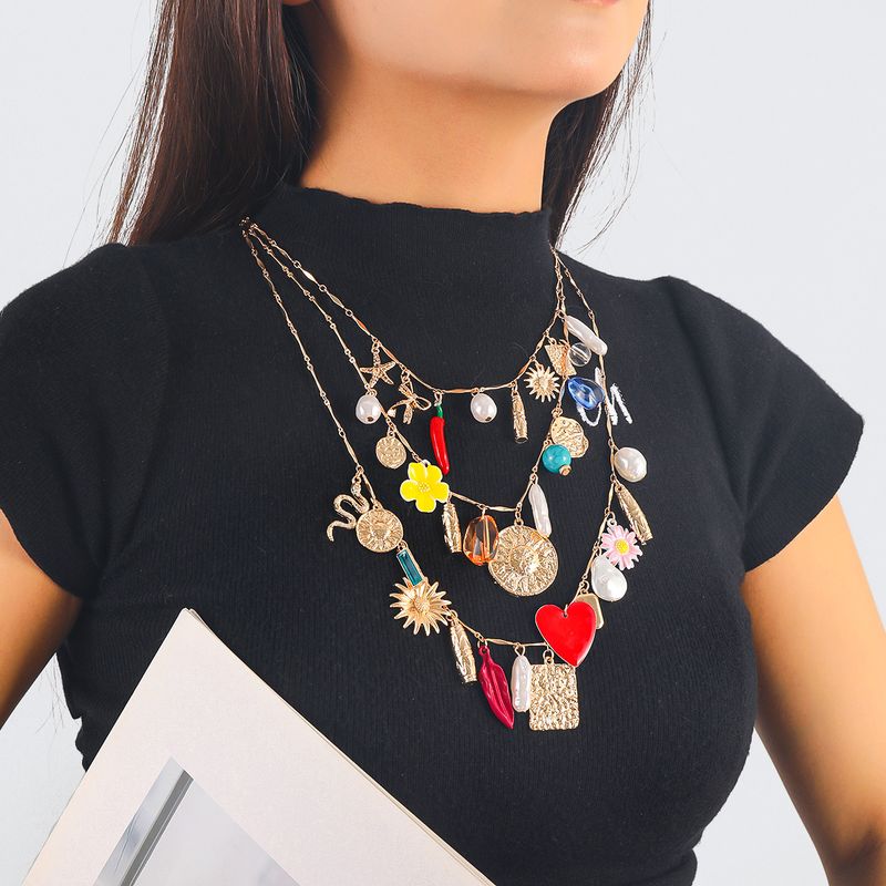 TIOZONEY - Collar boho multicapa para mujer