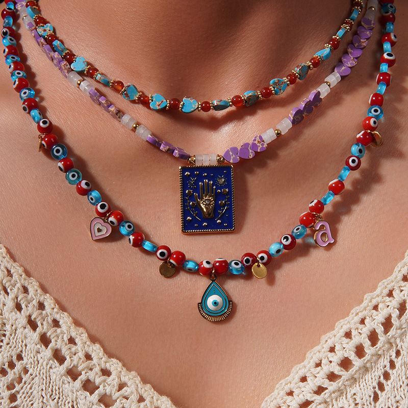TIOZONEY - Conjunto de collar de perlas de piedra natural