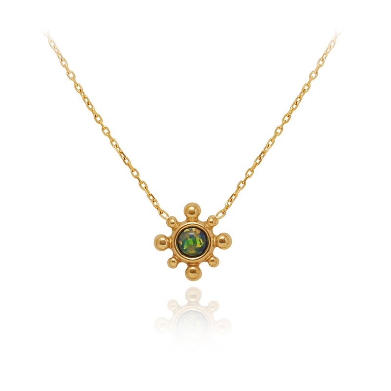 TIOZONEY - Bañado en oro Collar de moda para mujeres