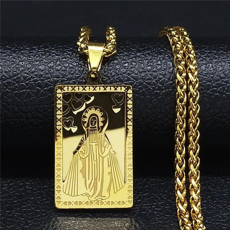 TIOZONEY - Collar y cadena de la Virgen María