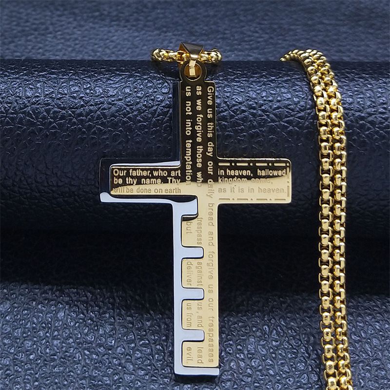 TIOZONEY - collar de cruz cristiana inspiradora para