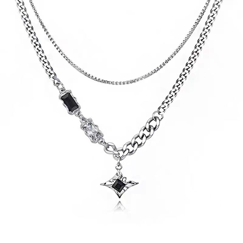 TIOZONEY - Collar de acero inoxidable 45cm