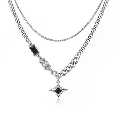 TIOZONEY - Collar de acero inoxidable 45cm