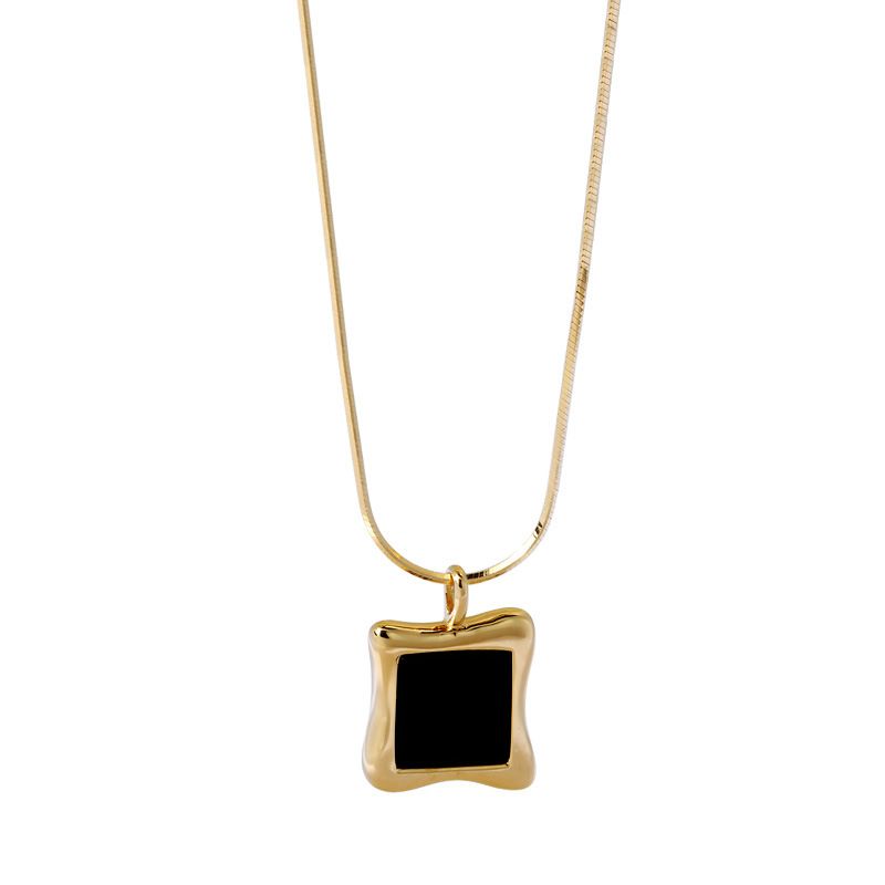 TIOZONEY - Collar Plata de Ley Colgante Onix