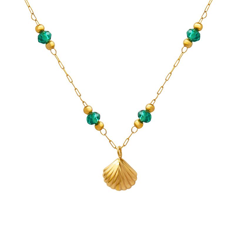 TIOZONEY - Collar de mujer con colgante de vieira