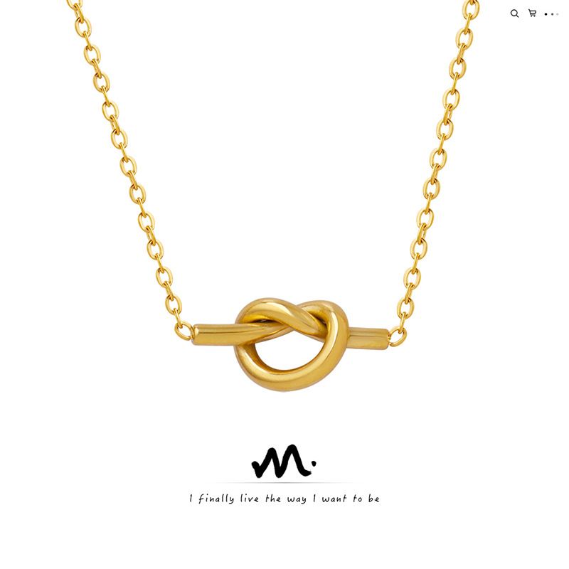 TIOZONEY - Collar de corazón chapado en oro