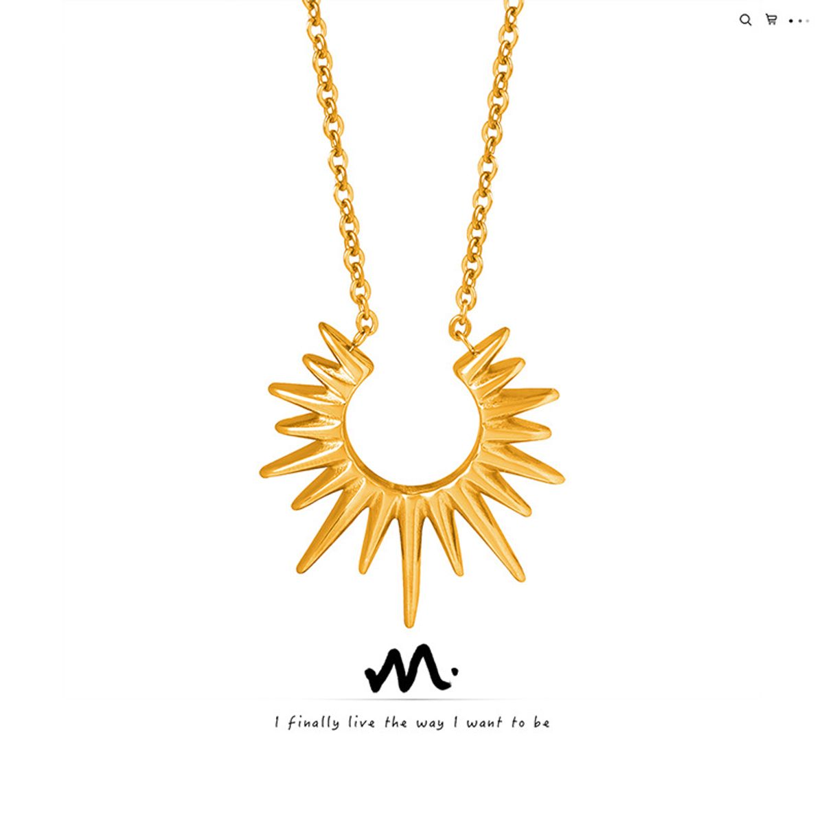 TIOZONEY - Collar de oro con colgante para mujer