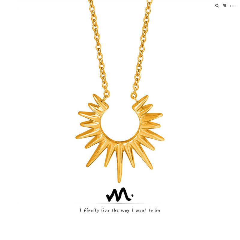 TIOZONEY - Collar de oro con colgante para mujer