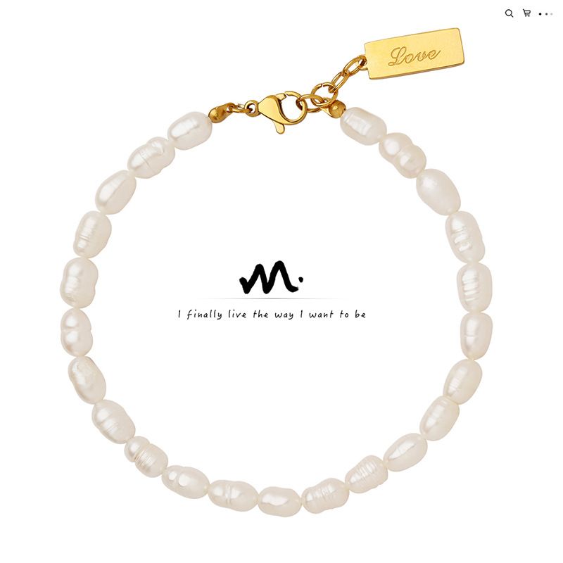 TIOZONEY - Pulsera de perlas para mujer