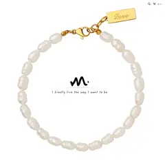 TIOZONEY - Pulsera de perlas para mujer
