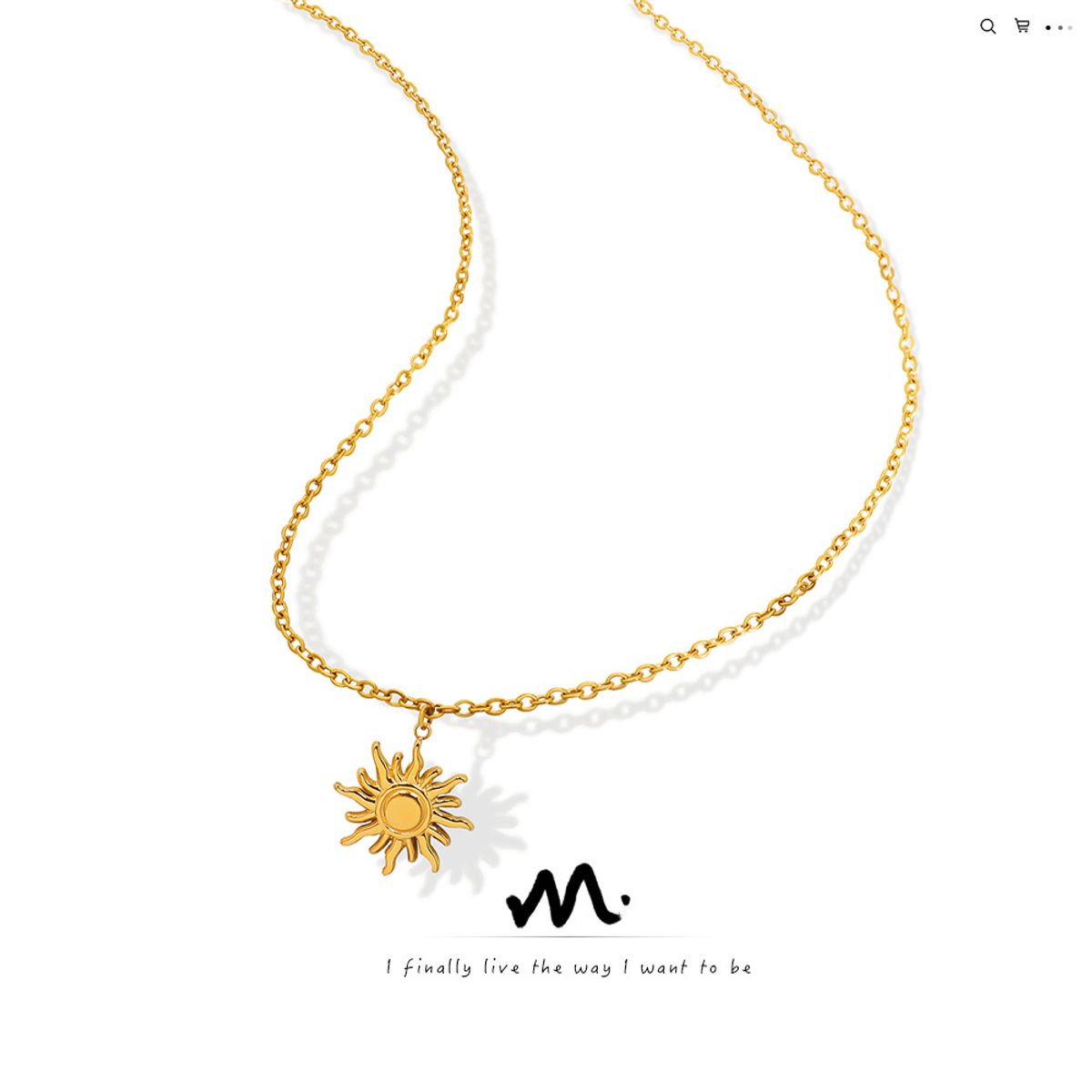 TIOZONEY - Colgante Sol Collar Mujer