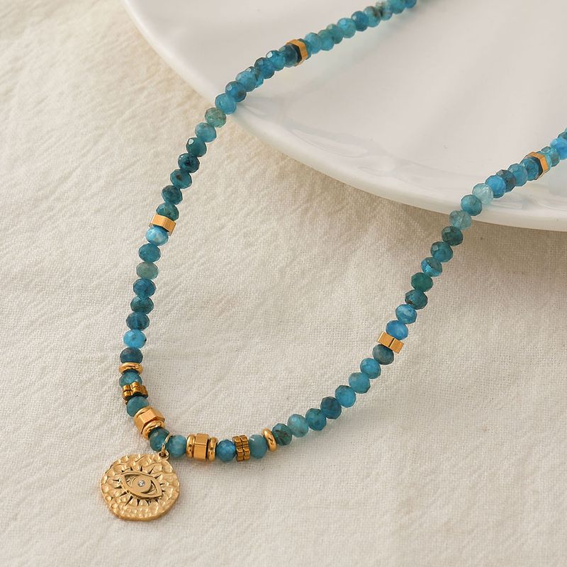 TIOZONEY - Collar de cuentas de piedra natural