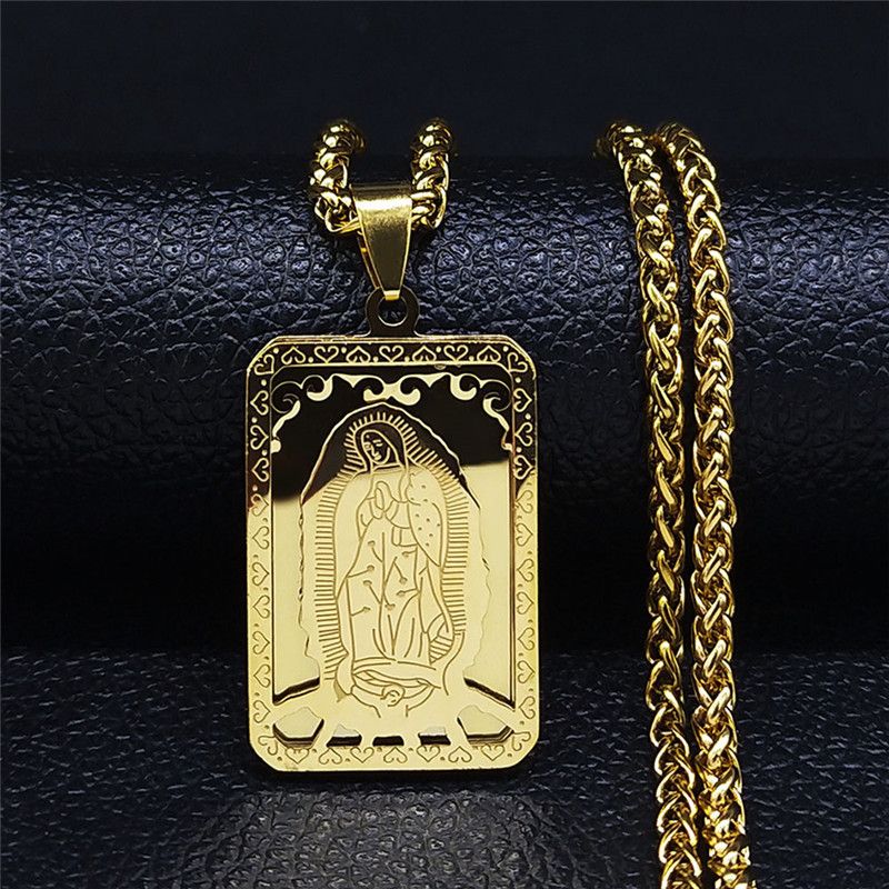 TIOZONEY - Collar y cadena de la Virgen María