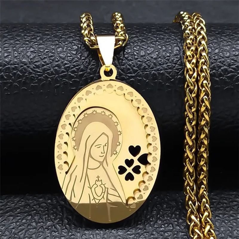 TIOZONEY - Collar y cadena de la Virgen María