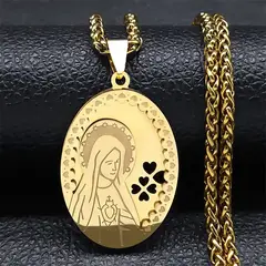 TIOZONEY - Collar y cadena de la Virgen María
