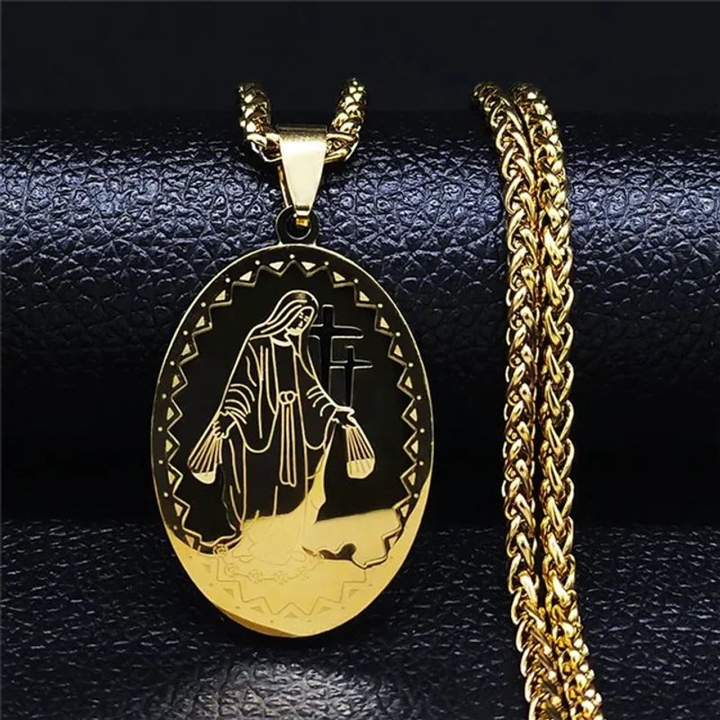 TIOZONEY - Collar y cadena de la Virgen María