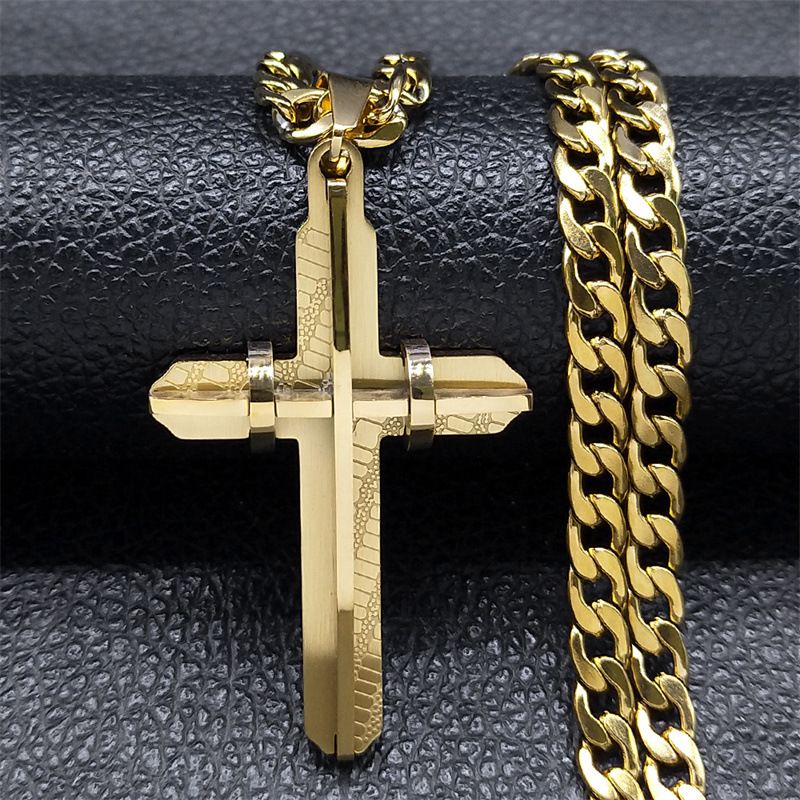 TIOZONEY - collar de cruz cristiana inspiradora para