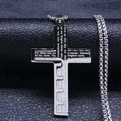 TIOZONEY - Collar de cruz cristiana inspiradora para