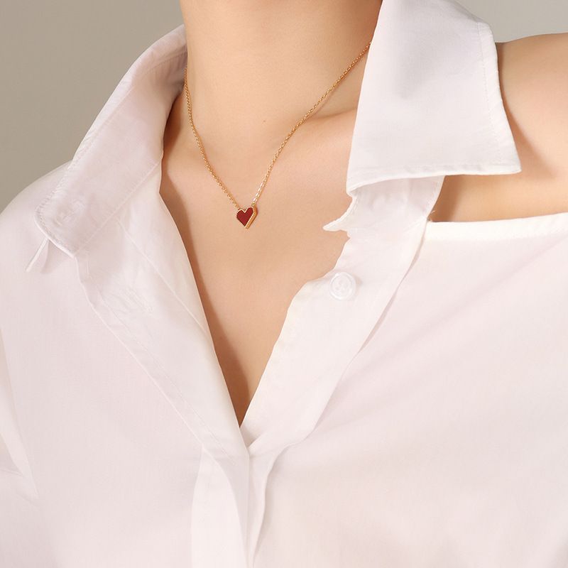 TIOZONEY - Collar Corazón Mujer 40cm
