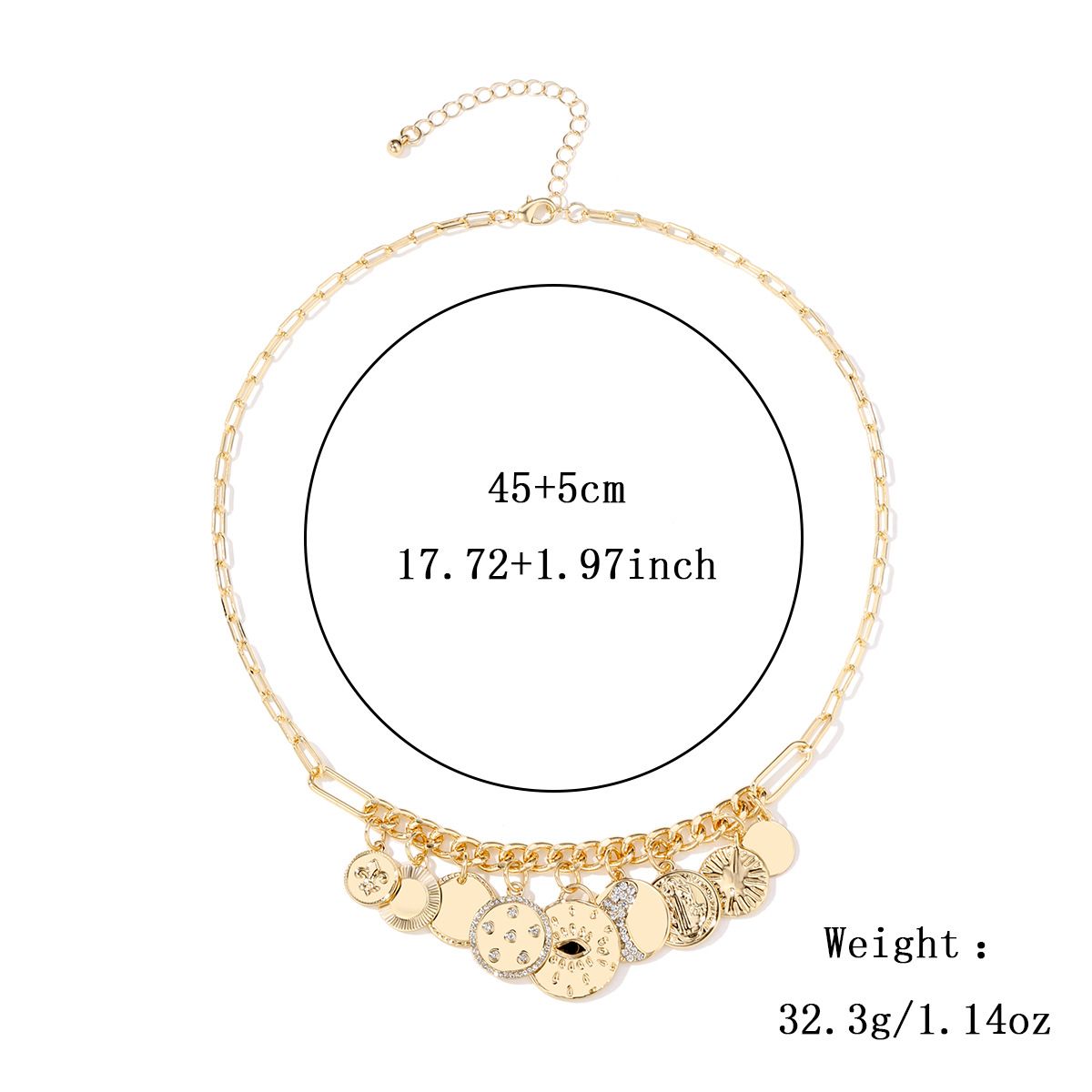 TIOZONEY - Collar de señora dorado