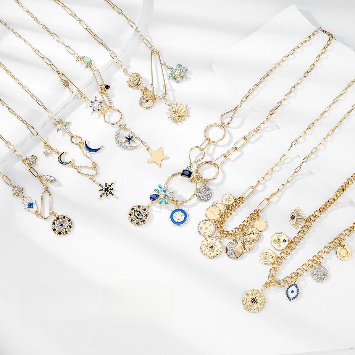 TIOZONEY - Collar de señora dorado